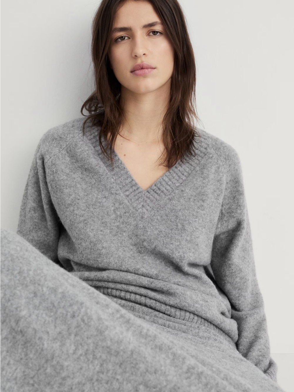Mango Oversized Vneck Sweater